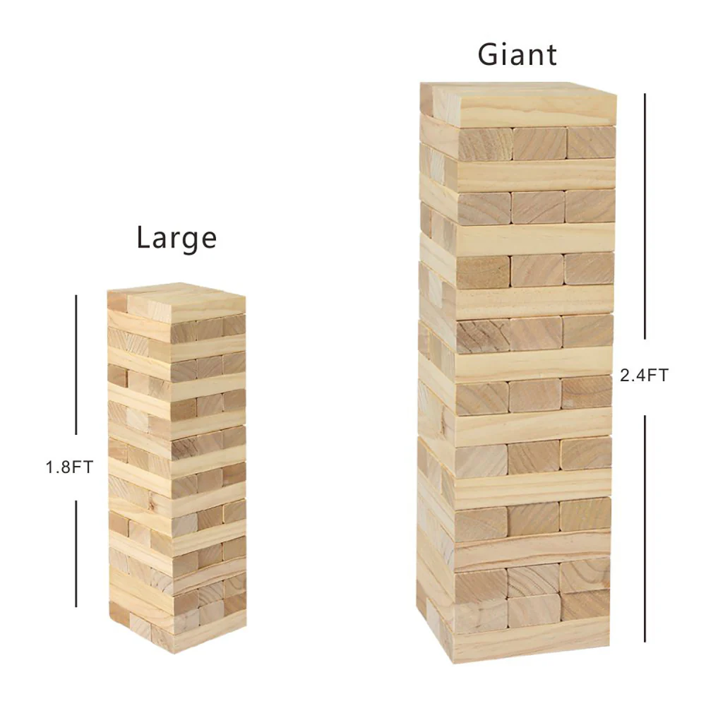 Trimate Tumbling Tower Giant 28" - Double-Sanded Smooth Natural Wood - Image 7