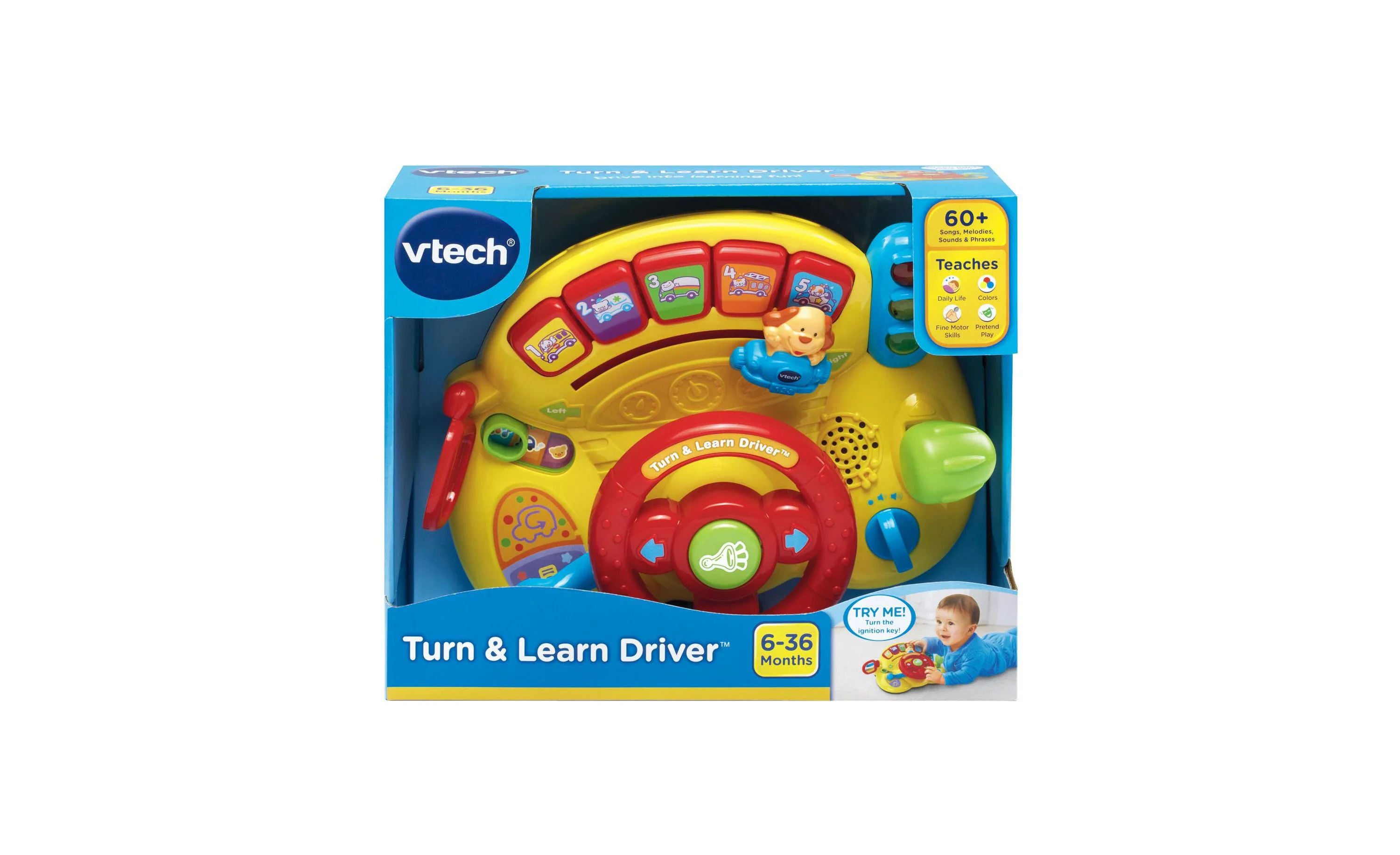 VTech Turn & Learn Driver Interactive Steering Wheel Toy - Image 3