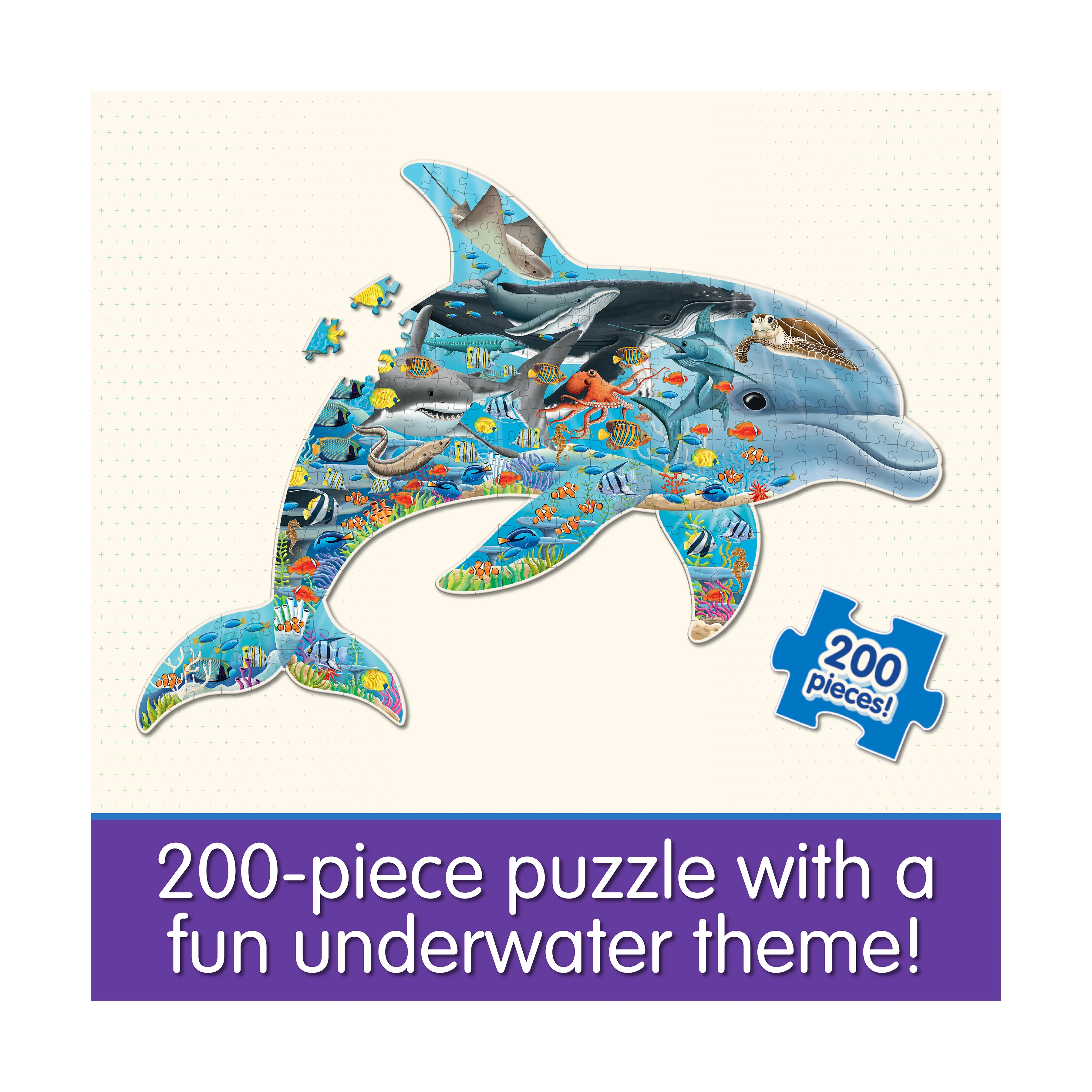 Wildlife World Dolphin-Shaped Sea Life Puzzle - 200 pc - Image 4