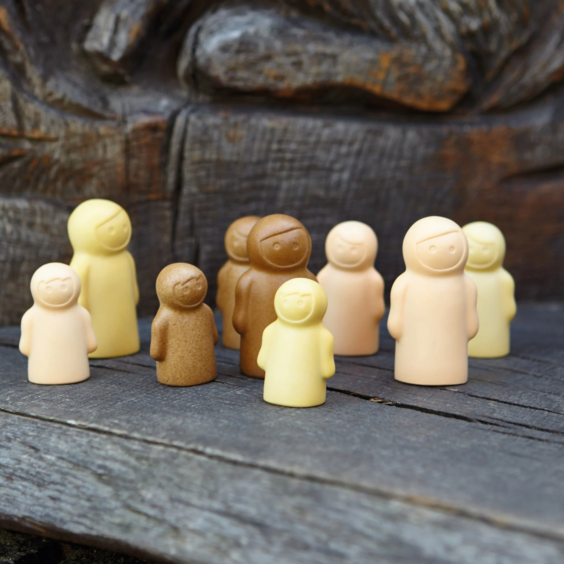 Yellow Door Little People Sensory Play Set ‚Äì 9 Stone Mix Figures - Image 2
